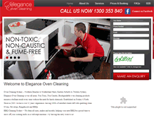 Tablet Screenshot of eleganceovencleaning.com.au